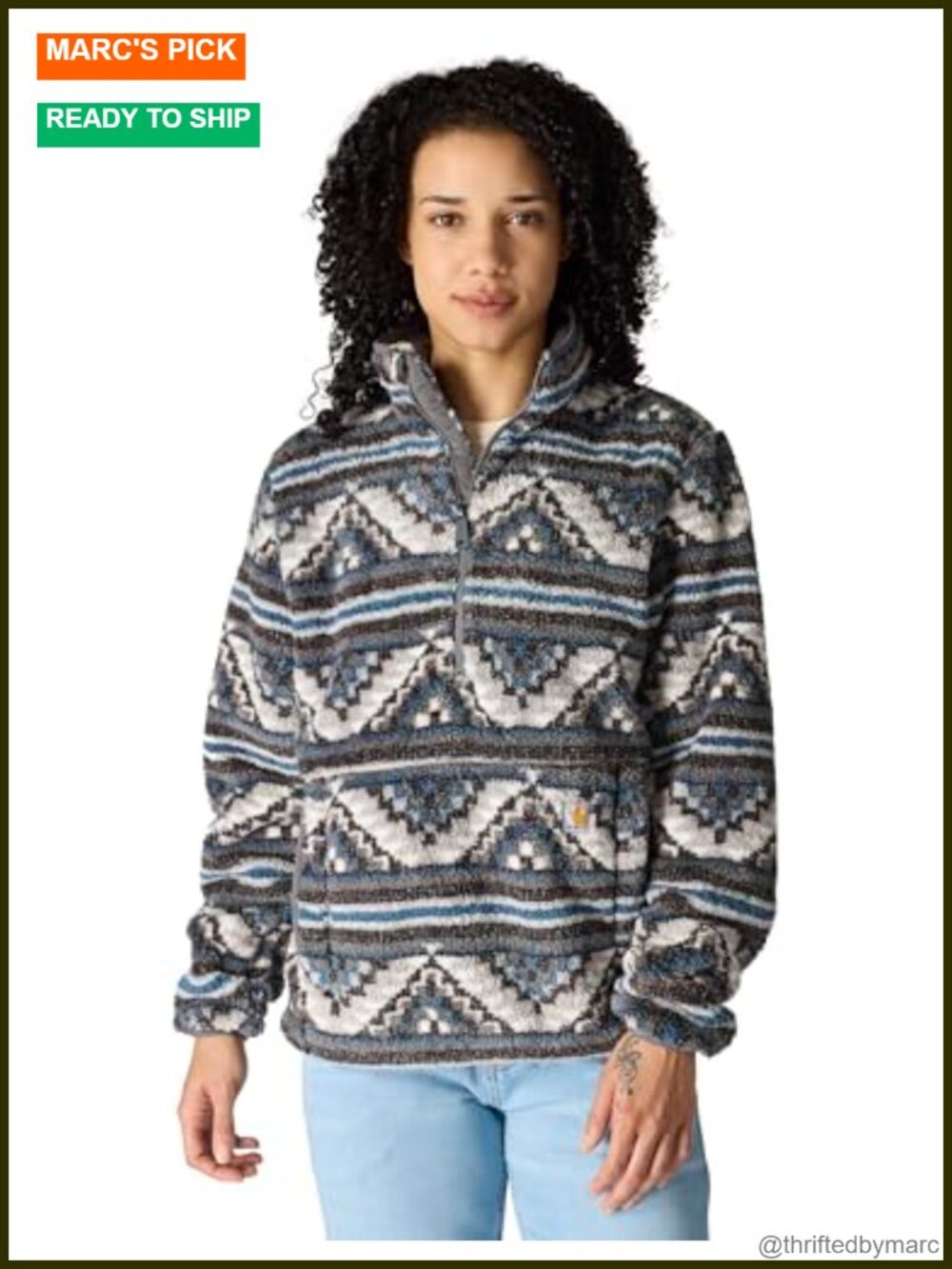 Loose Fit Fleece Pullover, Long Sleeve Hooded, 100% Polyester, Zipper Pocket